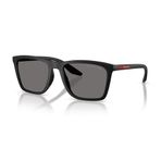 Prada PS B08S 1BO02G 56 Linea Rossa Erkek Polarize Kare Siyah Kemik Güneş Gözlüğü