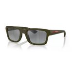 Prada PS B10S 15X2F2 54 Linea Rossa Unisex Polarize Dikdörtgen Yeşil Aynalı Kemik Güneş Gözlüğü