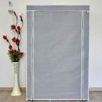 Prado Elit Yandan Raflı Çelik Profilli Gri Portatif Bez Dolap