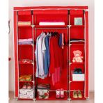 Prado Stark Gri Çift Yandan Raflı Çelik Profilli Bez Dolap