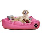 Prado Yıkanabilir Büyük Irk 90x70 cm Pembe Köpek Yatağı Minder