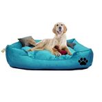 Prado Yıkanabilir Büyük Irk 90x70 cm Turkuaz Köpek Yatağı Minder