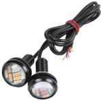 Praise6 2 Adet 12V 23MM Çift Renkli Switchback 4014 12 LED Drl Kartal Göz Gündüz Işığı (Yurt Dışından) - Sarı - 1 Adet
