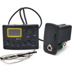 Praise6 4 Bant Eq Ekolayzer Klt-3 Akustik Gitar Bas Eq Preamp Dijital Tuner Gitar Alıcısı ile (Yurt Dışından) - 1 m - Siyah