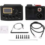 Praise6 Akustik Gitar Alıcı Tuner 5-Band Eq Ekolayzır Akustik Gitar Preamp Piezo Ön Amplifikatör Sistemi Ses Düğmesi ile LCD Ekran Dahili Mikrofon (Yurt Dışından) - Siyah