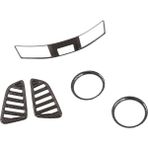 Praise6 Nissan Navara Için NP300 2015-2020 Karbon Fiber Abs Araba Klima Ac Çıkış Havalandırma Krom Çerçeve Trim Aksesuarları, 5 Adet (Yurt Dışından) - 1 Adet - Siyah