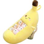 Praise6 Peluş Oyuncak Mini Meyve Torbası Yastık Şekerleme Peluş Hediye (Muz Yastık) (Yurt Dışından) - Sarı