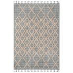 Pranay Gri Geometrik Bambu Makinada Yıkanabilir Kaymaz Taban Dijital Makine Baskı Salon Halı-I-Mvh-Zen-Z-4072-80x150