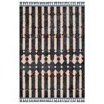 Prarthana Lacivert Bambu Makinada Yıkanabilir Kaymaz Taban Dijital Makine Baskı Salon Halı-I-Mvh-Zen-Z-4102-140x250