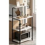 Pratico Bango 4 Raflı Çok Amaçlı Stand Beyaz 60x40 Cm – Kahve Köşesi, Mutfak Ve Banyo Organizer Raf