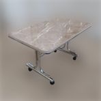 Pratik 70X110 Tekerlekli Orta Sehpa Krom Nikel Kaplamalı Metal (514492450)