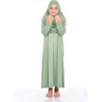 Pratik Çocuk Namaz Elbisesi 9-11 Yaş Mint Yeşili - Standart