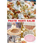 Pratik Çok Renkli Mantı Kalıbı ve Kesme Aleti, Büyük Boy, Hızlı Hazırlık Seti - Seçenek 1 - Açık Bej