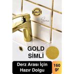 Pratik Gold Altın Sarı Simli Hazır Derz Fayans Seramik Boşluk Anında Kapatıcı Yer Cephe Yenileyici
