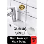 Pratik Gümüş Silver Simli Hazır Derz Fayans Seramik Boşluk Anında Kapatıcı Yer Cephe Yenileyici
