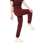 Pratik Medikal Bordo Likralı Jogger Paça Doktor Hemşire Forması Tek Alt Unisex - XL