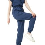 Pratik Medikal Likralı Jogger Paça Doktor Hemşire Forması Tek Alt Unisex, Fırtına Mavi, S