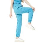 Pratik Medikal Likralı Kargo Cep Jogger Paça Doktor Hemşire Forması Tek Alt Unisex, Bebe Mavi, S