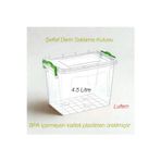 Pratik Şeffaf Derin Saklama Kutusu 4.5 Litre Gıdalar Temizlik Ürünleri Hava Geçirmez Yıkanabilir
