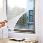 Pratik Sineklik Hazır Tül Sineklik Tek Kanat 75 cm x 125 cm, Kapı ve Pencere Uyumlu, 4 metre Yapıştırma Bantlı