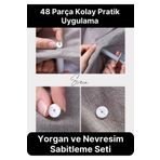 Pratik Yorgan ve Nevresim Kılıfı Sabitleme Aparatı Tutucu Iğnesi Yastık Yatak Örtüsü Klipsi Seti