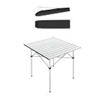 Pratikoutdoor Alüminyum Katlanabilir Kamp Ve Piknik Masası - Omuz Askılı Taşıma Çantasıyla Xl - Gümüş (axl)