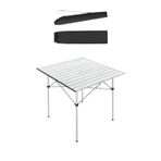 Pratikoutdoor Alüminyum Katlanabilir Kamp Ve Piknik Masası - Omuz Askılı Taşıma - Gümüş