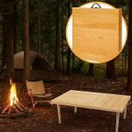 Pratikoutdoor Katlanır Kamp, Piknik Bahçe Masası 50X100 Cm - Ham Naturel Renk