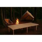 Pratikoutdoor Katlanır Kamp, Piknik Bahçe Masası 75X180 Cm - Ham Naturel Renk
