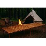 Pratikoutdoor Katlanır Kamp, Piknik Bahçe Masası 75X228 Cm - Ceviz Renk