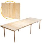 pratikoutdoor Katlanır Kamp, Piknik ve Bahçe Masası 75x200 cm - Ham Naturel Renk