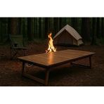 Pratikoutdoor Katlanır Sabit Ayaklı Kamp, Piknik Bahçe Masası 70X120 Cm - Ceviz Renk