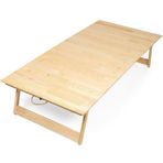 pratikoutdoor Katlanır Sabit Ayaklı Kamp, Piknik ve Bahçe Masası 70x150 cm - Ham Naturel Renk