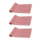 Pratikser Sıvı Geçirmez Kullan At Masa Örtüsü 30 Adet 100x120 cm Kırmızı Kareli