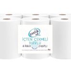 Pratiksoft İçten Çekmeli Kağıt Havlu 6 Rulo