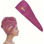 Pratikus Hızlı Kuruyan Mikrofiber Saç Havlusu - Süper Emici, Hafif & Rahat Kullanım - 25 x 65 cm - Mor