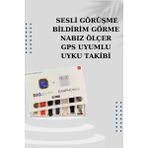 Prativas Akıllı Saat 7 Kordonlu Kulaklık Hediyeli Nabız Ölçer Uyku Takibi Sesli Görüşme - 35 - 48 mm - 01P-Pembe