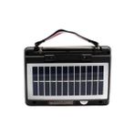 Prativas KTF-1428 Taşınabilir Güneş Enerjili Bluetooth Radyo Hoparlör – Şarjlı, Radyo, Mp3, Aux Girişli - 01-Siyah