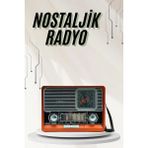 Prativas Saatli Fenerli Bluetooth Nostaljik Radyo Aux Sd USB Girişli Bluetooth Hoparlör - 01-Siyah
