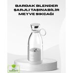 Prativas USB Şarjlı Kablosuz Blender – Taşınabilir, Kompakt Çevre Dostu Meyve Sıkıcı - Pembe