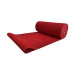 Pratixstore Kıvırcık Halı Paspas Karmaşık Yolluk Kaymaz (Renk Metre Seçmeli) - 100 x 600 cm - Kırmızı