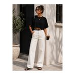 Pratsska Kadın Siyah Oversize Crop Tişört Basic Salaş Kesim Yazlık Crop Tee