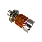 PRC Motosiklet Far Ampulü 4 Led S2 Bosch Tipi Uzun & Kısa Angel (kırmızı Mavi Ledli)