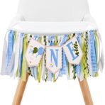 Pre - stung Silly Goose High Chair Afiş Erkek 1. Doğum Günü için - Mavi Erkek Kek Şut Pasta Şut Sahne, Premium İlk Doğum Günü BİR Afiş Parti Dekorasyonu