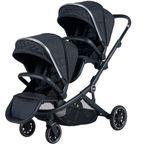 Prego 2223T Ibiza Siyah Plus Bebek Travel Sistem İkiz Bebek Arabası