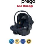 Prego Ana Kucağı Puseti Taşıma Oto Koltuğu 0-10 kg Kumaş Malzeme ile 3 Noktalı Emniyet Kemeri - Siyah
