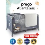 Prego Atlanta Max Oyun Parkı 70*120 Gri + Yatak Hediyeli