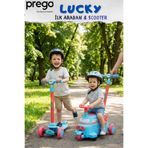 Prego Lucky İlk Arabam Ve Scooter 2'Si 1 Arada - Eğitici Bebek Yürüme Arkadaşı Mavi Mavi
