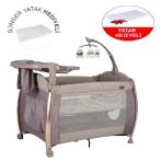Prego Poky Panama Oyun Parkı Bebek Park Yatak 76x110 Cm Yatak Hediyeli -8038 Yeni Sezon