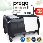 Prego San Diego Plus 70x120 cm Füme Oyun Parkı + Yatak Hediyeli